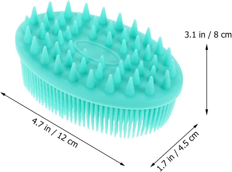 HEALLILY Silicone Body Bath Brush Cap Brush Soft Hair Massage Brush Hair Scalp Massager for Newborns Toddlers Kids Shower - Image 2