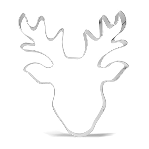 Keewah 5 inch Large Christmas Reindeer Face Cookie Cutter - Stainless Steel - Image 4