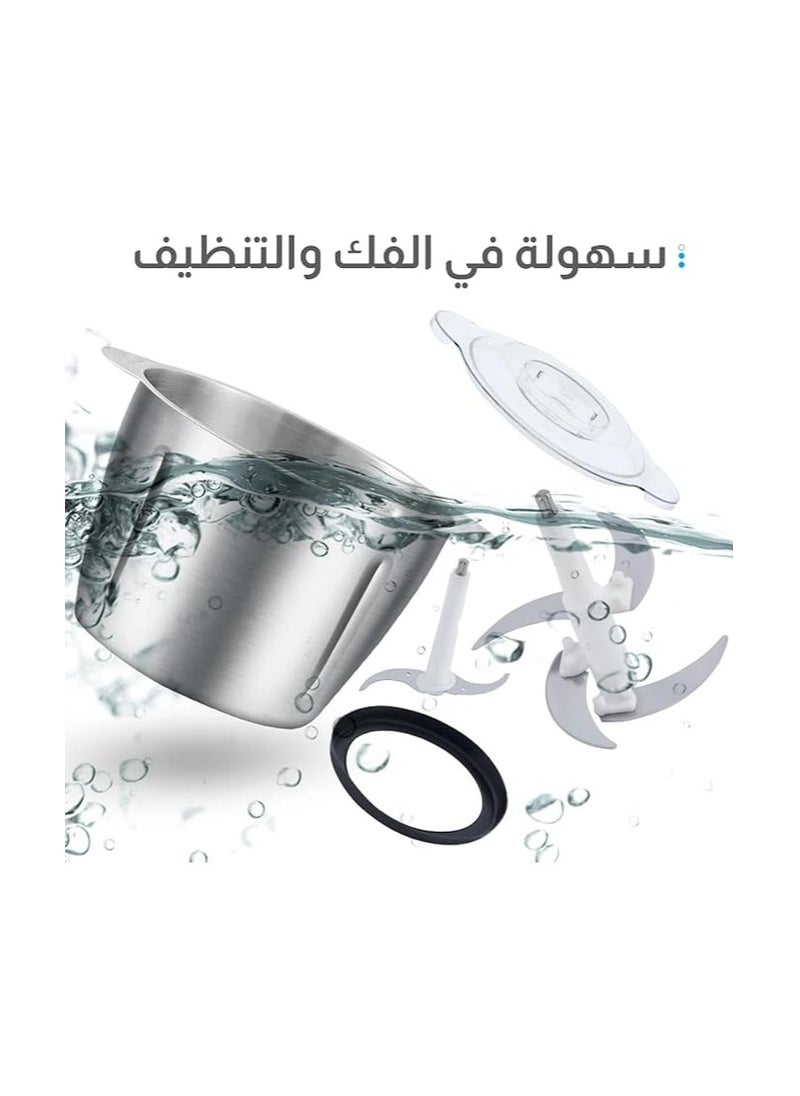 ماركة غير محددة - مطحنة اللحوم من سيتي، قطاعة اللحوم، قطاعة اللحوم، قطاعة اللحوم، مفرمة اللحوم القوية، خلاط قوي مع سكاكين، سعة كبيرة من الفولاذ المقاوم للصدأ، HMA (1014، 3 لتر) - Image 1