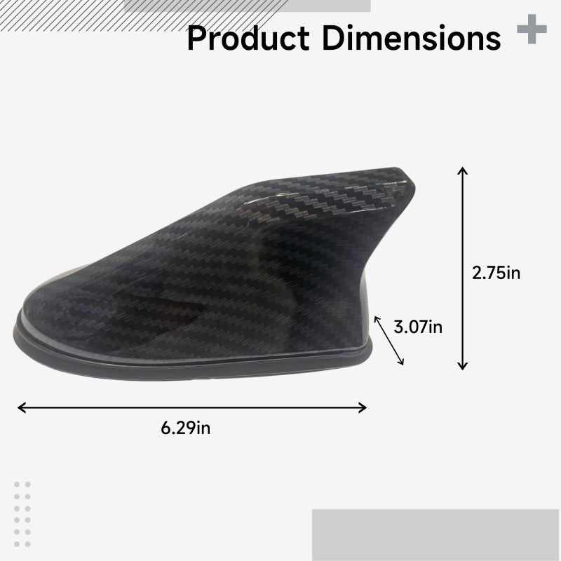 Self Adhesive Carbon Fiber Pattern Antenna Fin Cover For Sonata 2015 2016 - Image 5