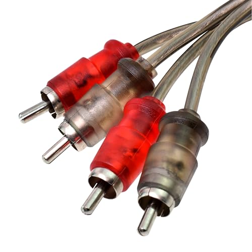 Conext Link Audio RCA Interconnect Cable Patch Male to Male OFC Spiral Braid (1.5FT, 3 Pack) - Image 1