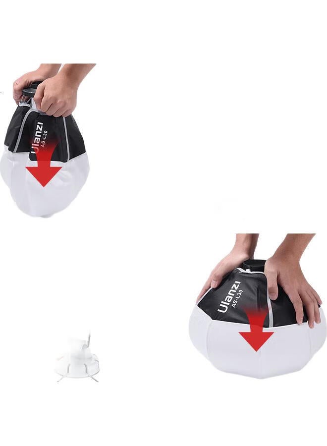 Ulanzi As-L30 30Cm Mini Softbox, Professional Studio Photography Grid Softbox, Multi-Functional Portable Beauty Light For Photography, Filming, And