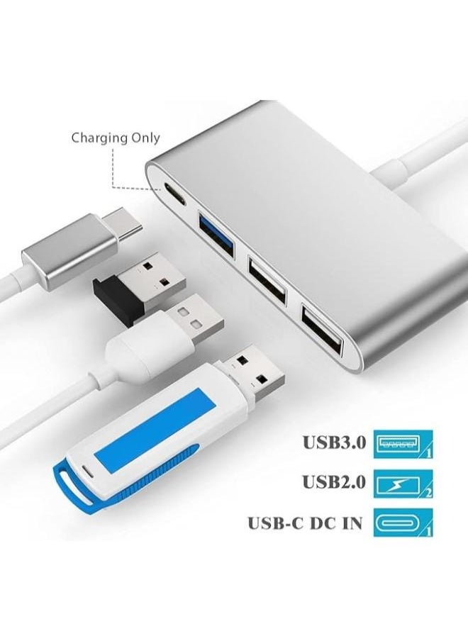 إكسبلور موزع USB-C 4 في 1 مع النوع C، USB 3.0، USB 2.0 متوافق مع 2020-2016 Pro 13/15/16، متوافق مع Air/Sur الجديد، Chrome Book، المزيد، محول شحن وتوصيل متعدد المنافذ  - Image 4