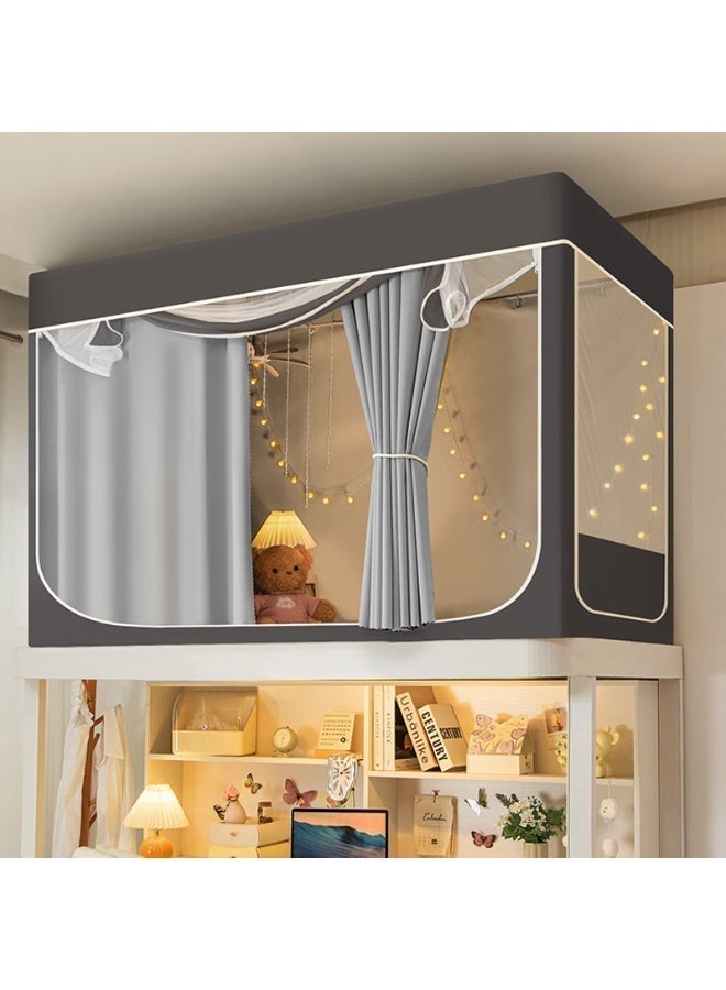 OHTEX HOME Bed Canopy Tents Curtain Blackout Curtain Single Bed Tent Curtain Student Shading Cloth Bed Canopy Mosquito Net Student Sleep Privacy Protection - Image 2