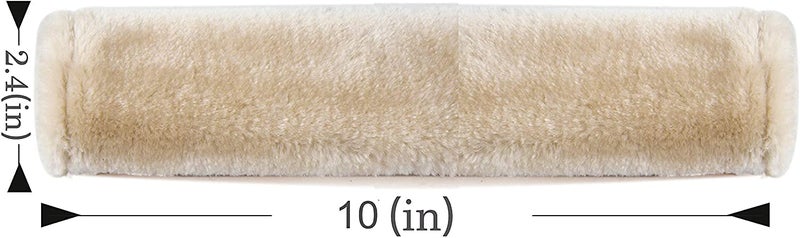 AMICA Soft Faux Sheepskin Seat Belt Shoulder Pad for Car, Truck, Bus, Compatible with Adults Youth Kids - 2 Packs, Wool (Cream) - Image 5