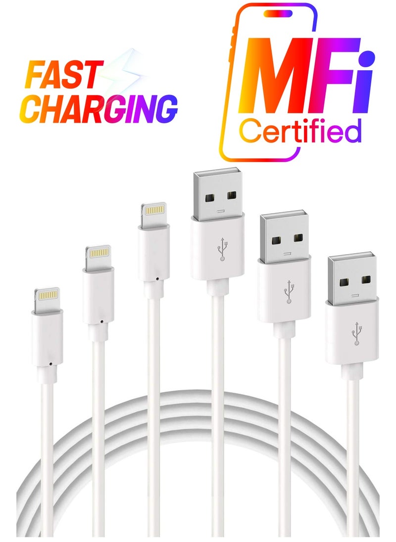 Phone Planet iPhone Charger Cable - Apple MFi Certified 3Pack 1M iPhone Charging Cable for iPhone SE 2020 11 Xs Max XR X 8 Plus 7 Plus 6 Plus 5s SE iPad Pro and More  - Image 1
