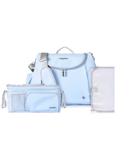 MAGELLAN Mummy Collection Backpack Baby Gear 2Pc Set Diaper Bag 16" + Organiser 7" From Magellan 199MA202/2P-Blue  - Image 1