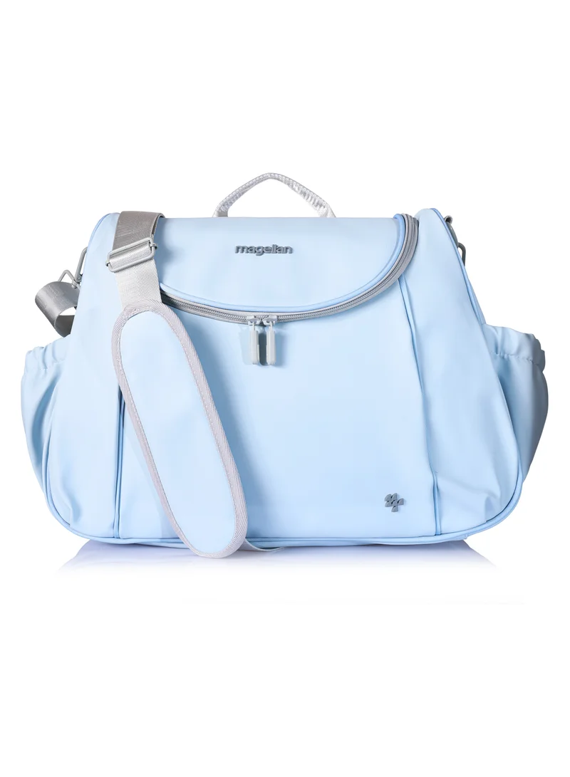 ماجلان حقيبة ظهر مجموعة الأم لتجهيزات الأطفال قطعتين حقيبة حفاضات  بوصة مع منظم  بوصات من ماجلان أزرق