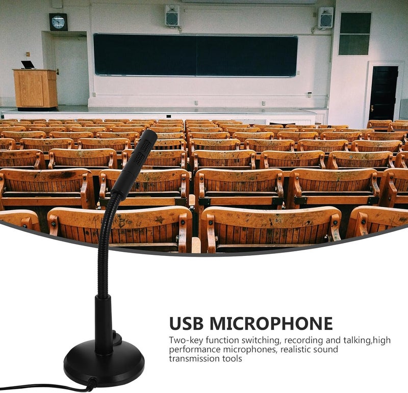 Angoily USB Laptop Microphone Computer Microphone with Holder Wired Meeting Mic for Online Conference and Gaming for Streaming and Chatting - Image 3
