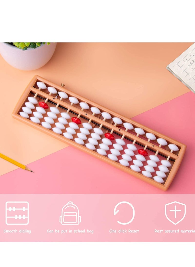 KASTWAVE - KASTWAVE Soroban, Plastic Abacus with 13 Rows, Chinese Calculator, Counting Tool with Reset Button - Image 1