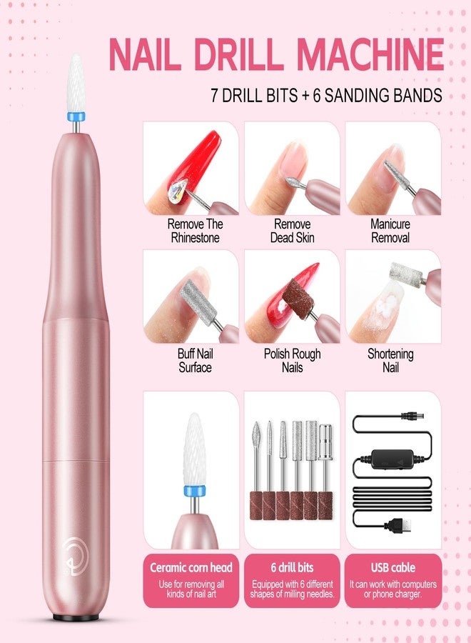 COSCELIA Acrylic Nail Kit for Beginners with Everything 4PC Acrylic Powder 24 PCS Glitter Powder Professional Nail Drill Light Rhinestones Tips Set Gifts for Women - Image 2
