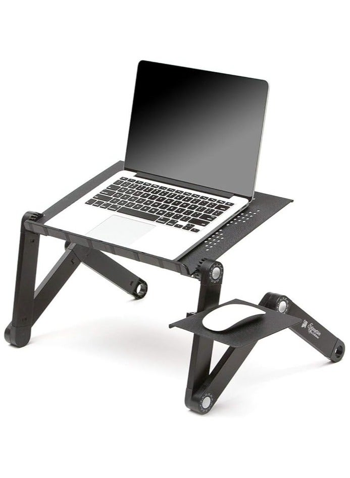 Green Tiger Laptop Stand Table Foldable Laptop Desk Portable 360 Degree Adjustable Table for Bed Sofa with Mouse Board - Image 1