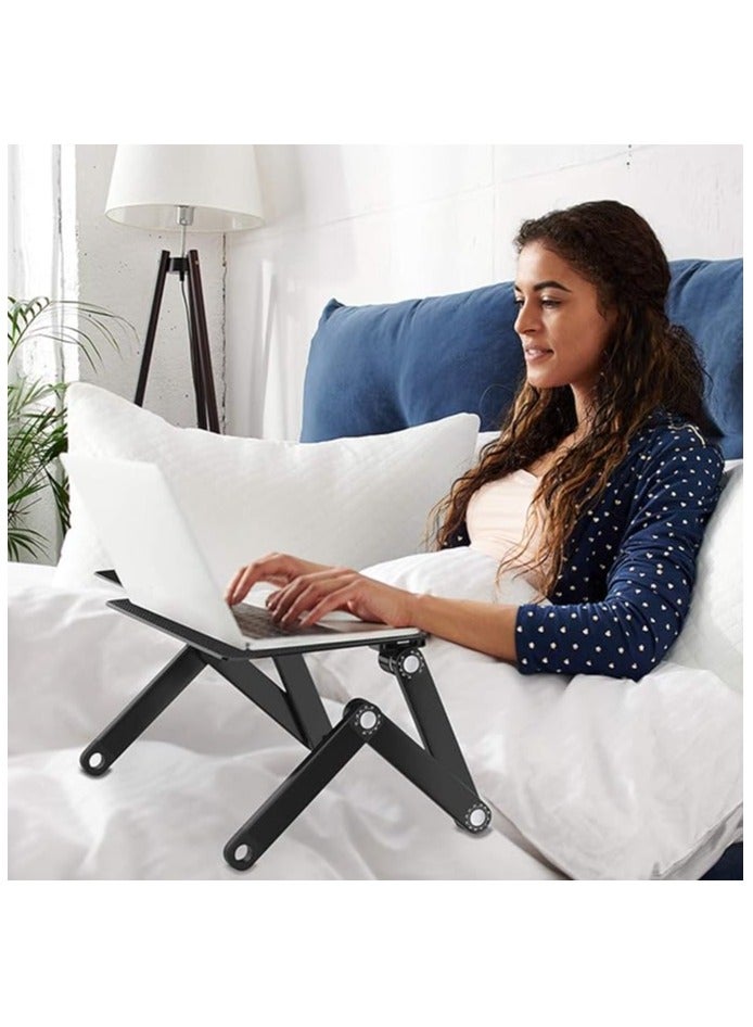 Green Tiger Laptop Stand Table Foldable Laptop Desk Portable 360 Degree Adjustable Table for Bed Sofa with Mouse Board - Image 5