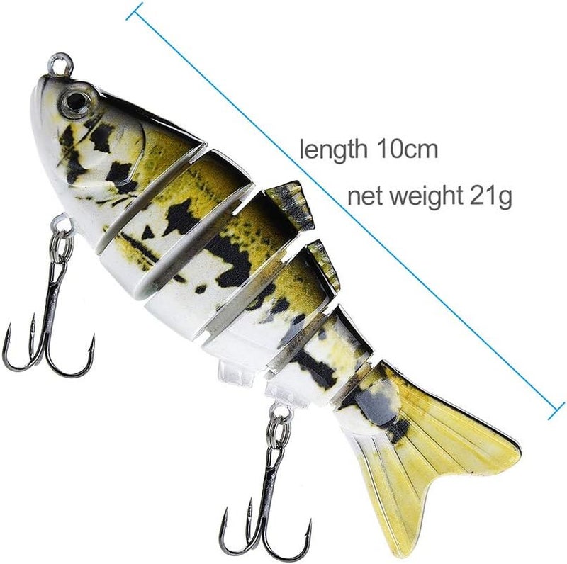 A AKRAF Lifelike Fishing Lures for Bass, Trout, Walleye, Predator Fish - Realistic Multi Jointed Fish Popper Swimbaits - Spinnerbaits Lure Fishing Tackle Kits - Freshwater and Saltwater Crankbaits - 3 Pack - Image 5