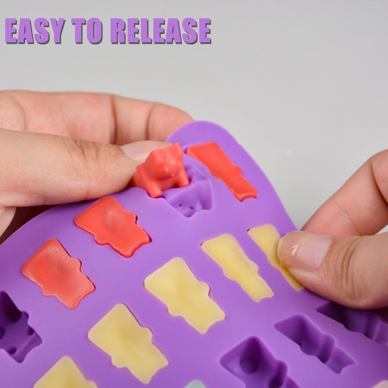 CAKETIME Gummy Molds Gummy Bear Mold 2 ml Silicone Candy Molds Bigger Food Grade Silicone with 2 Droppers - Image 5