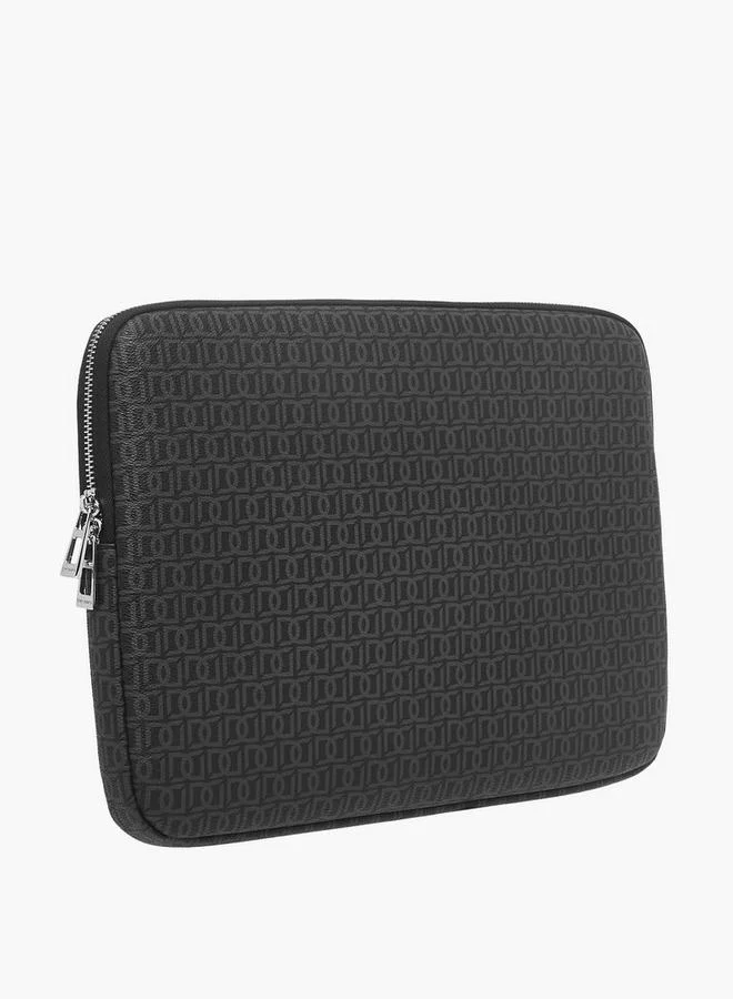Duchini Men Monongram Print Laptop Case