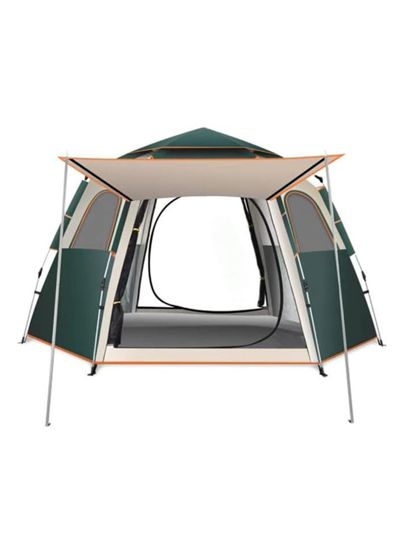 Rock Pow - Premium Quality Camping Tent 4 to 5 Person Pop Up Cabin Full-Automatic Waterproof Tent with Porch Windproof Ultraviolet-proof Cabin Tent for Camping Hiking Mountaineering - Image 1