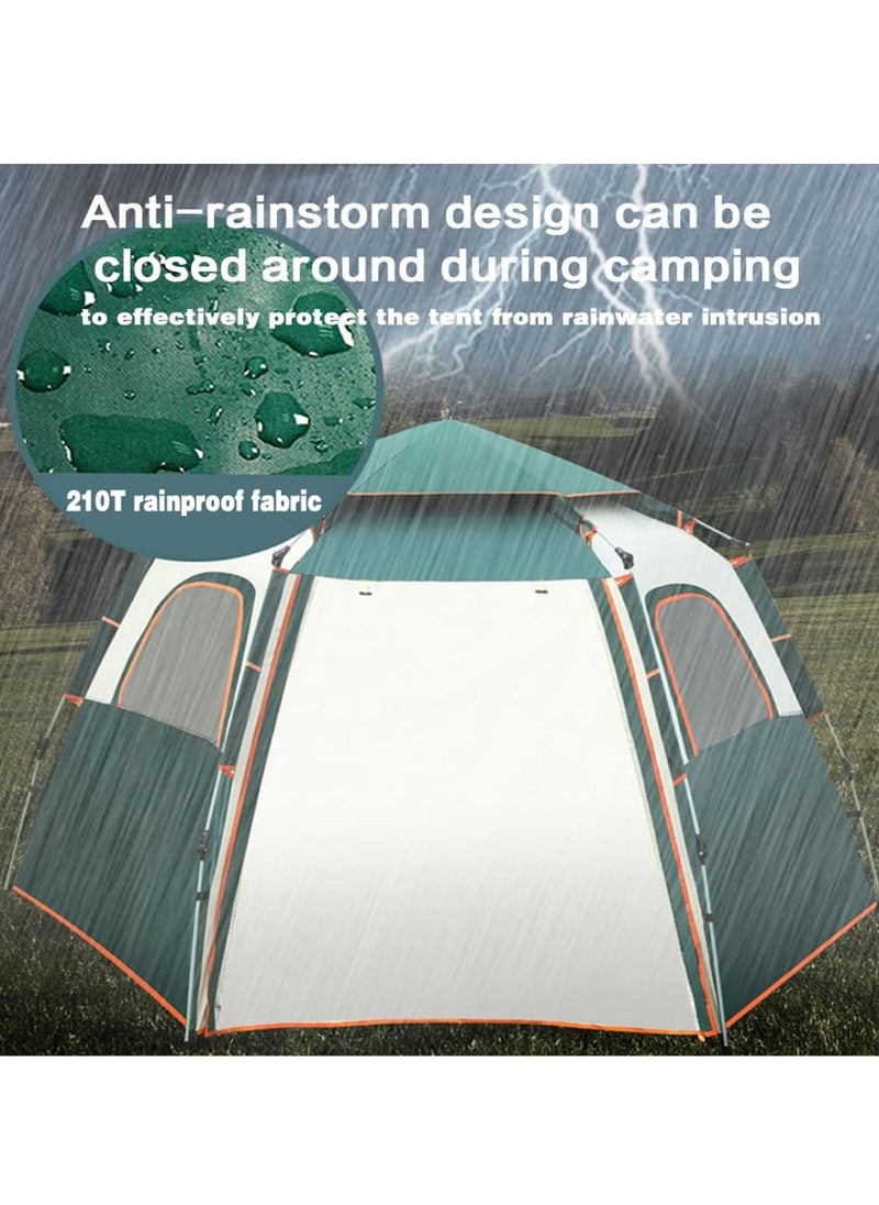 Rock Pow - Premium Quality Camping Tent 4 to 5 Person Pop Up Cabin Full-Automatic Waterproof Tent with Porch Windproof Ultraviolet-proof Cabin Tent for Camping Hiking Mountaineering - Image 1