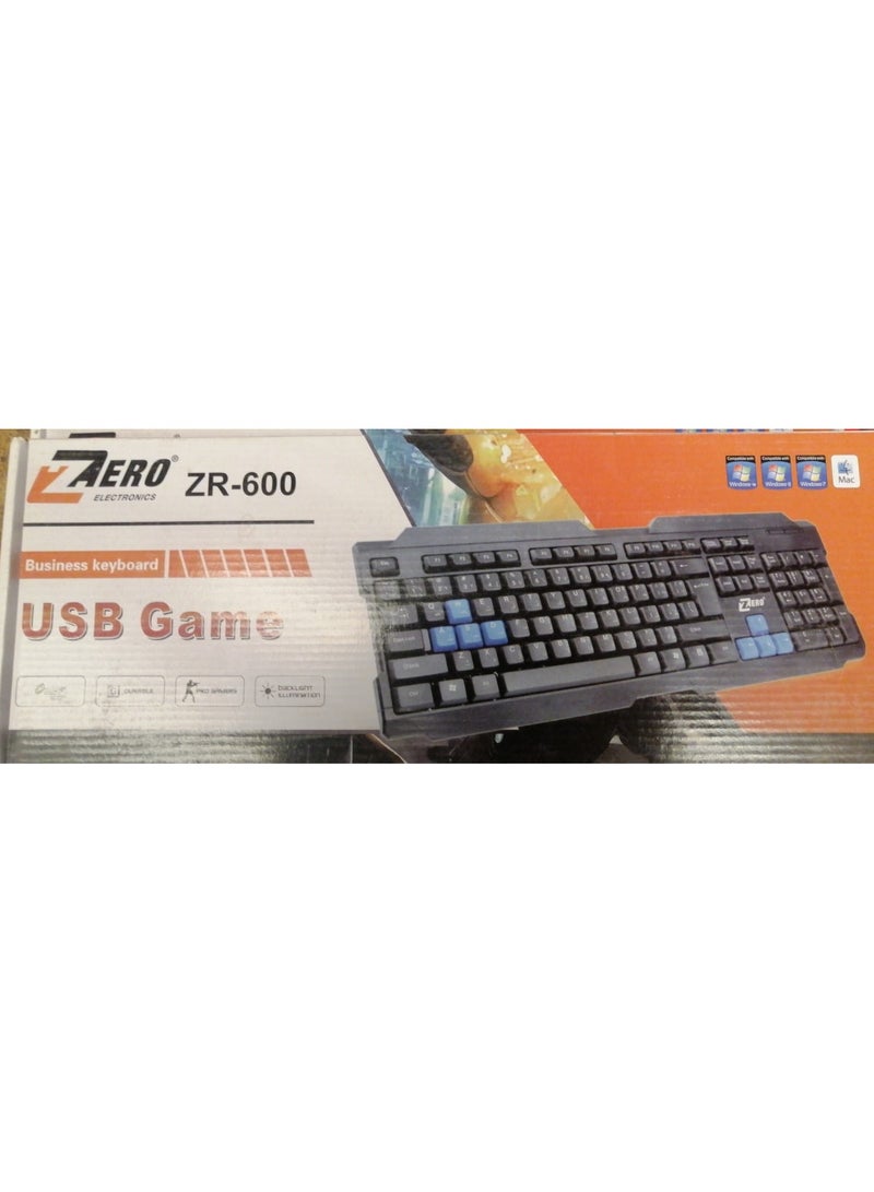ZERO USB Keyboard - ZR-400-ZR-500-ZR-600-ZR-300 Black - Image 4