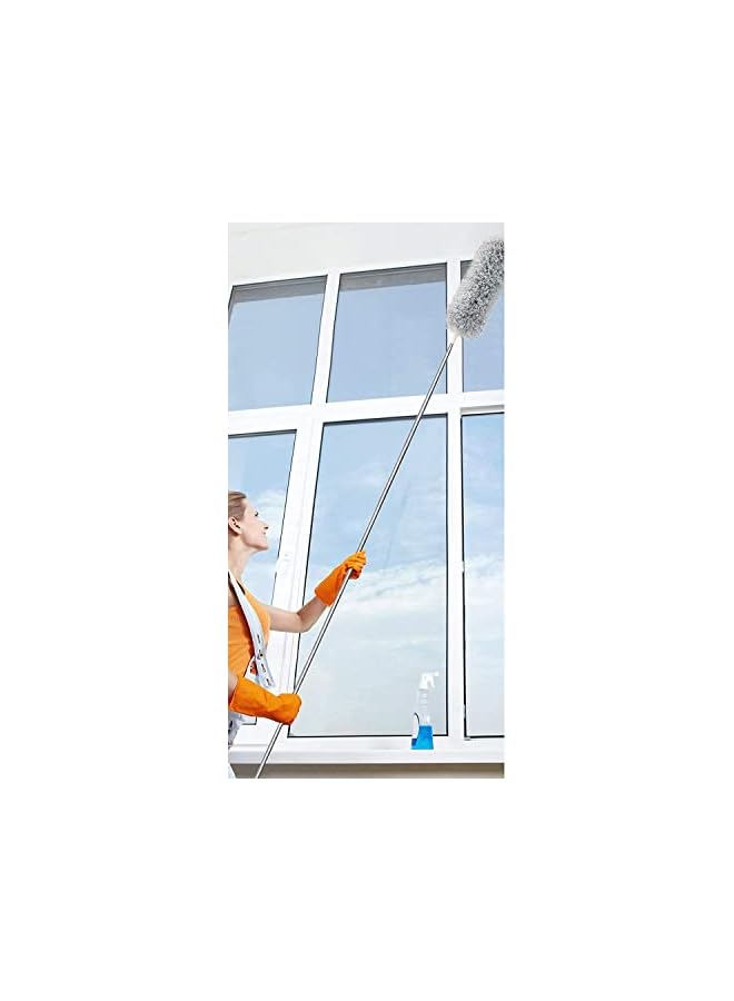 promass Duster with Extra Long Extension Pole,Womdee Microfiber Extendable Dusters for Cleaning High Ceiling Fan- 280cm - Image 2
