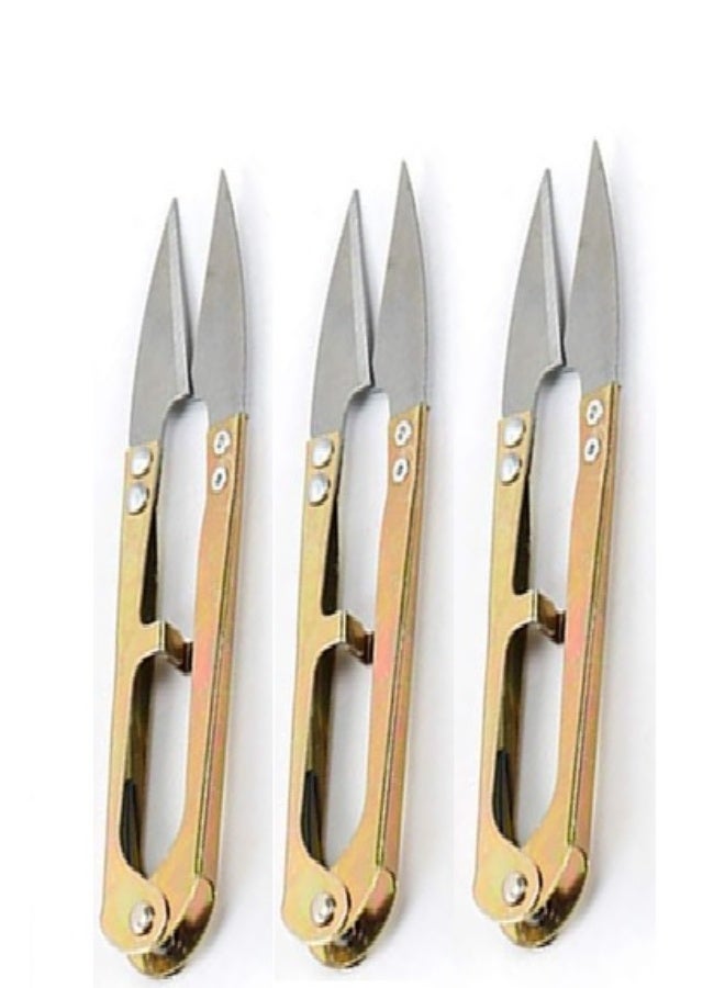 U-Shaped Sewing Scissors, 3-Piece Set, Embroidery Scissors for Sewing and Thread Cutting, Craft Tools - Image 4