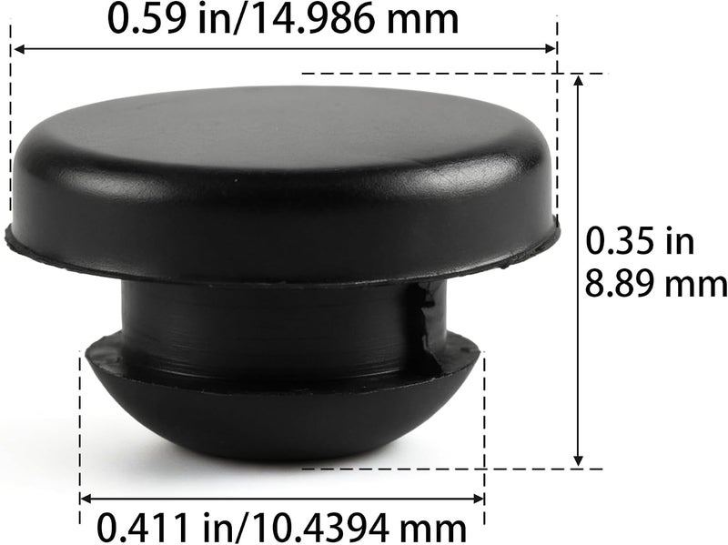 Basdures Brake Pedal Rubber Stopper Black 46584-5P010, 465845P010,46584-S0100,46584S0100（5 Pack） - Image 2