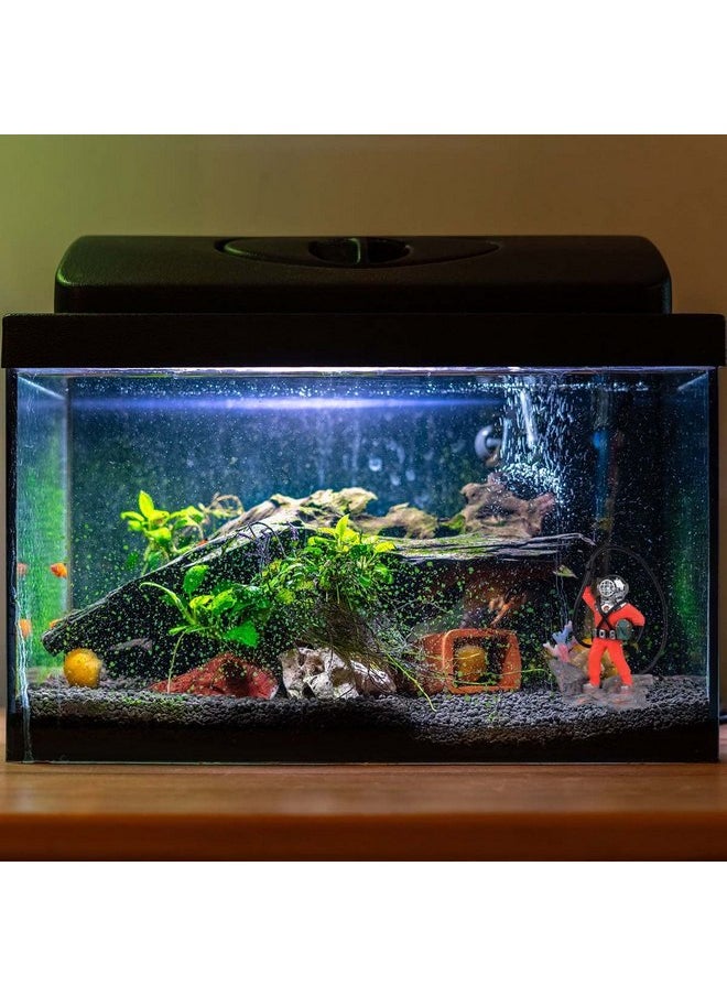 Wolfride - Wolfride Fish Tank Bubbler Decorations Aquarium Diver Ornament Scuba Diving Fish Tank Ornament，Red - Image 1