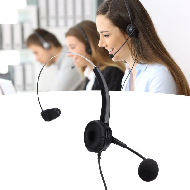 Corded Telephone Headset: Binaural RJ9 Jack Headset - HD Digital Voice Communication, Superior Noise Reduction, 330-Degree Adjustable Stainless Steel Arm for Business Office Call Center Professionals - Image 5