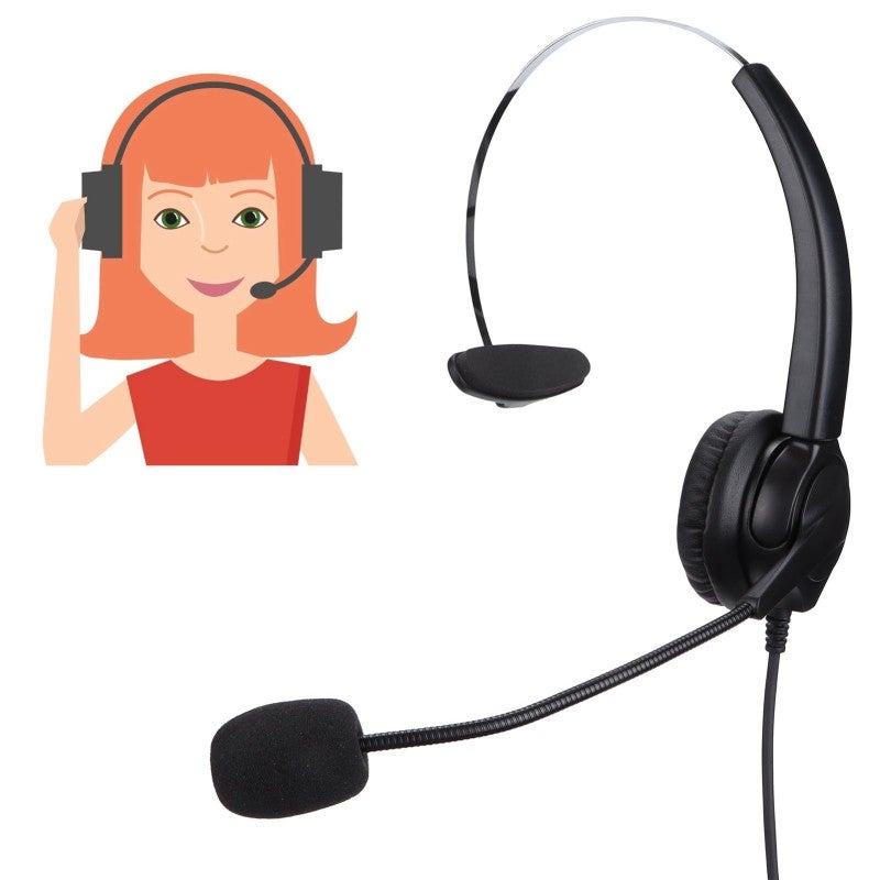Corded Telephone Headset: Binaural RJ9 Jack Headset - HD Digital Voice Communication, Superior Noise Reduction, 330-Degree Adjustable Stainless Steel Arm for Business Office Call Center Professionals - Image 4