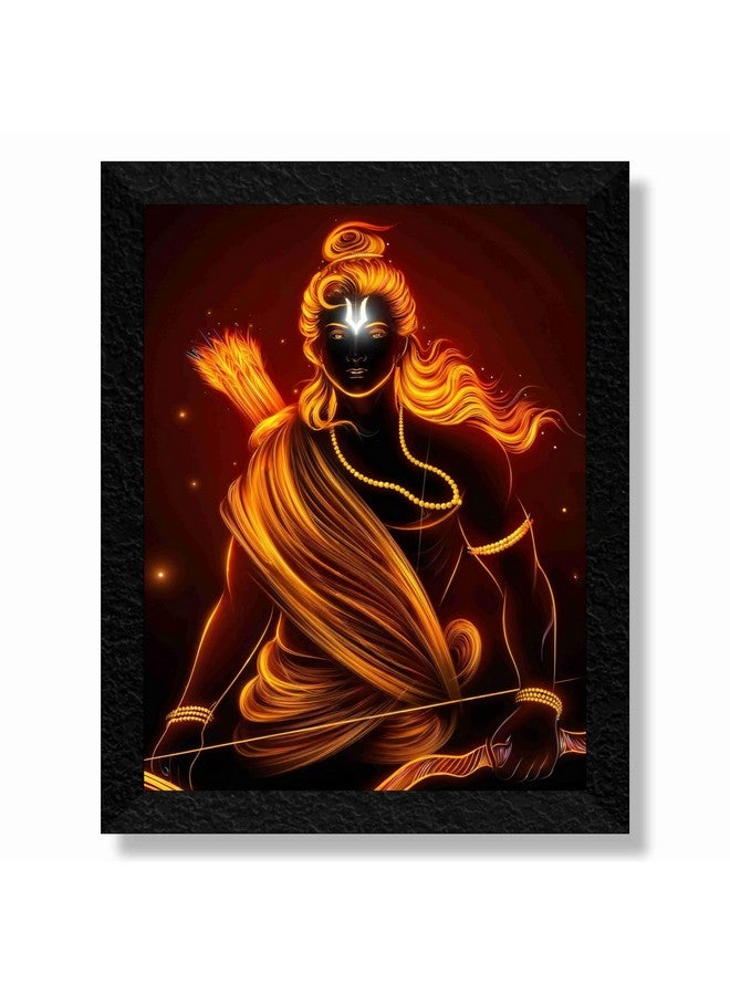 SAF Shree Ram Religious Wall Painting For Wall Decoration 3D Modern Art Painting For Living Room With Frames For Home Decoration, Hotel, Office Paintings 36 Cm X 28 Cm Sanfk36077 - Image 1