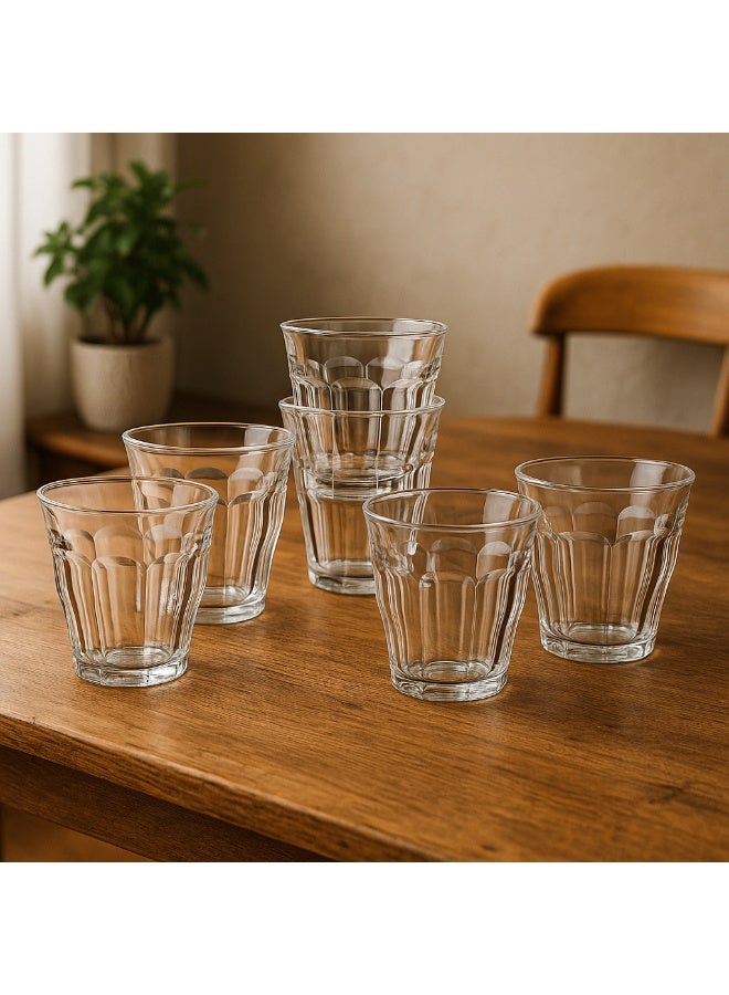 DURALEX Set of 6 French-made glass cups from DURALEX 130 ml capacity, for multiple uses - Image 2
