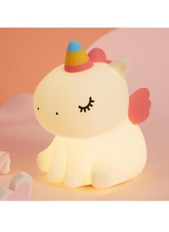 TIGER Unicorn Night Light for Children – Soft Silicone Unicorn Lamp with 3 Light Modes, Dimmable Touch Control, Timer Function – Rechargeable Bedside Night Lamp for Girls, Baby Nursery, Bedroom Decor, Cute Unicorn Gifts for Kids, Toddlers & Teens  - Image 1