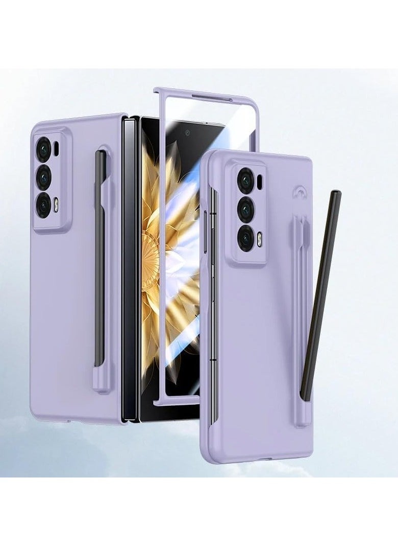 General Honor Magic V2 2023 Case with Stylus Pen,Pen Holder Cover Anti-Scratches Ultra Thin Case with Built-in Screen Protector for Honor Magic V2 