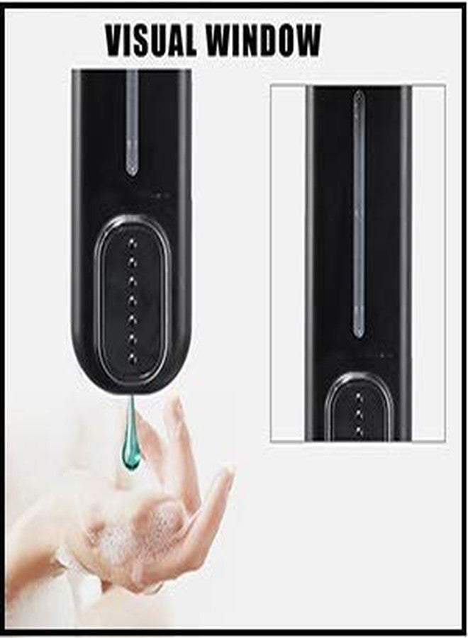 HYDERON Hand Soap Dispenser – Wall Mounted Liquid Shampoo & Soap Holder for Bathroom and Kitchen (ABS, Black, Pack of 1) - Image 5