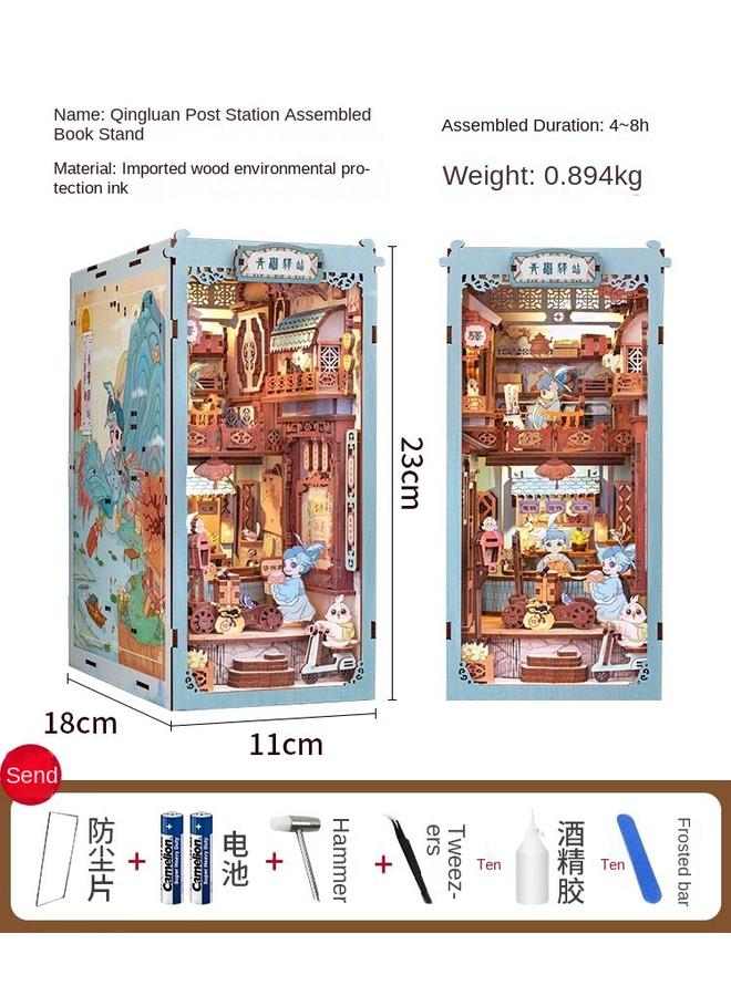 الأزرق جي دبليو يقول مولان إن diy خشبي ثلاثي الأبعاد ثلاثي الأبعاد يدوي تجميع نماذج بناء الكتب لإرسال أعياد الميلاد إلى النساء - Image 2