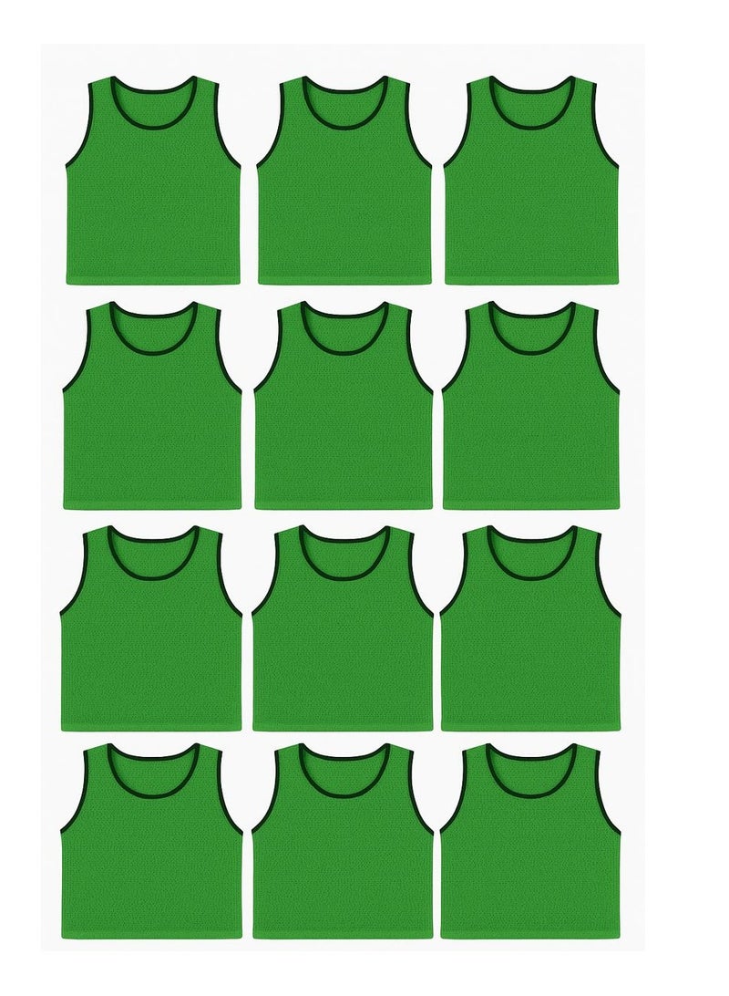 H PRO Football Pinnies | Training Jackets | Set of 12 | Green - Image 1