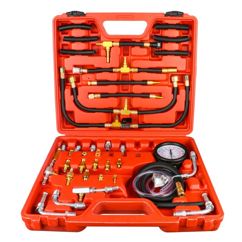 Autool Digital Fuel Injection Pressure Tester TU443 Multifunction Fuel System Pressure Gauge Fuel Injection Pressure Test Gauge for Petrol Engine Fuel Pressure Testers - Image 3