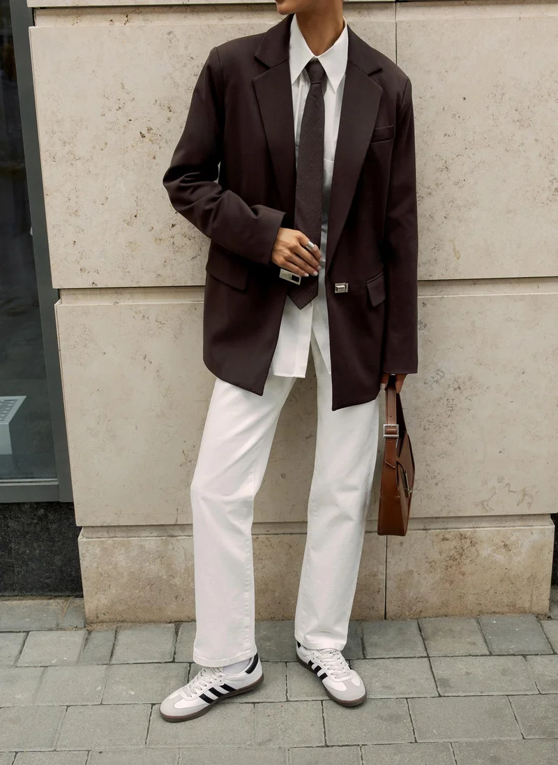 Lichi Single-breasted jacket with metal clasp