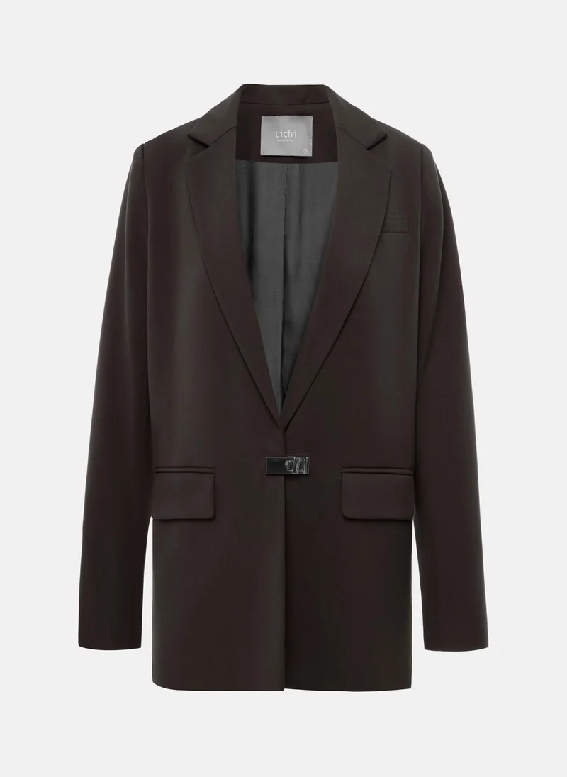 Lichi Single-breasted jacket with metal clasp