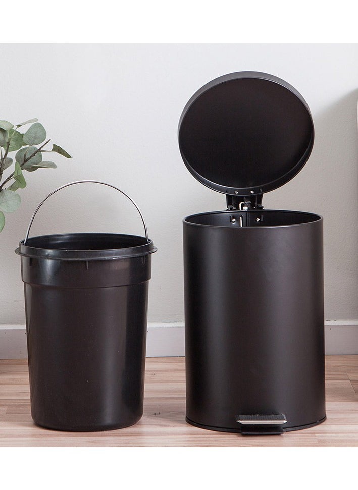CityRiya-Long Trash Can Stainless Steel Kitchen Step Trash Can 12L Kitchen Waste Bin Garbage Can Step Pedal Bathroom Trash Can with Foot Pedal Slim Wastebasket Trash Bin for Toilet, Office, Bedroom, Bathroom  - Image 2