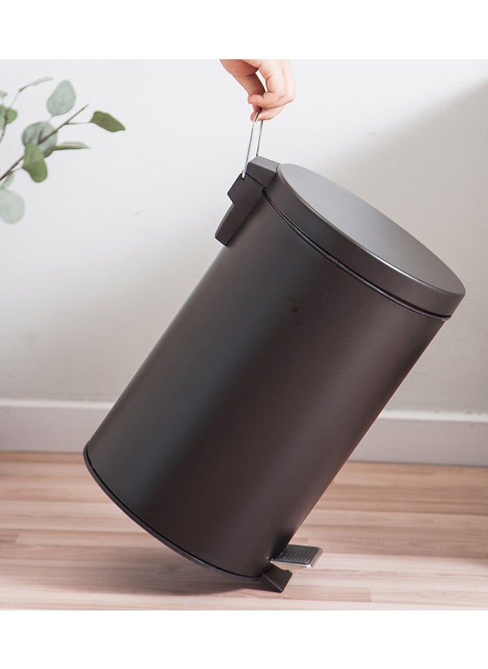 CityRiya-Long Trash Can Stainless Steel Kitchen Step Trash Can 12L Kitchen Waste Bin Garbage Can Step Pedal Bathroom Trash Can with Foot Pedal Slim Wastebasket Trash Bin for Toilet, Office, Bedroom, Bathroom  - Image 5