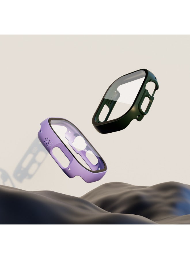 Neutral حافظة كاملة لسلسلة ساعة آبل 10، حافظة ساعة آبل من مادة PC مع طلاء زيت غير لامع، فيلم زجاجي مقسى، حافظة شاملة - Image 3