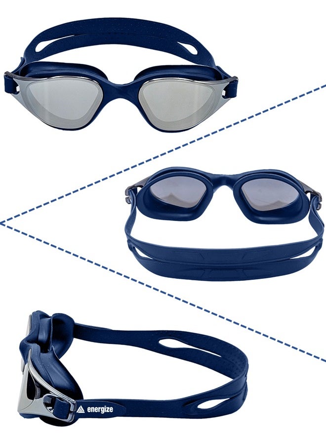 Energize Premium Swimming Goggles Nose Plugs & Ear Plugs for Men, Women & Teenagers, - Clear Vision, 180° Panoramic View, Polarized, Anti-Fog, UV Protection, Leak-Proof Eyewear  - Image 4