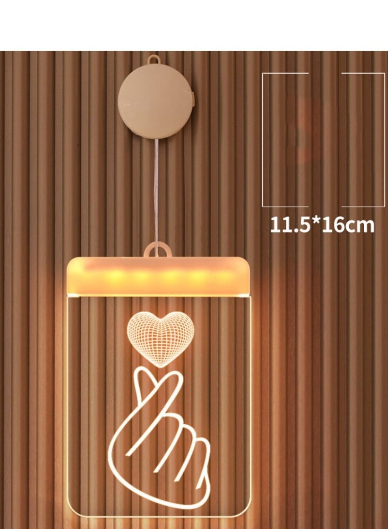 Loquat LED String Interior Decoration Color Lights Luminous Acrylic Sucker Hanging Lights Birthday Atmosphere Lights 11.5*16CM 