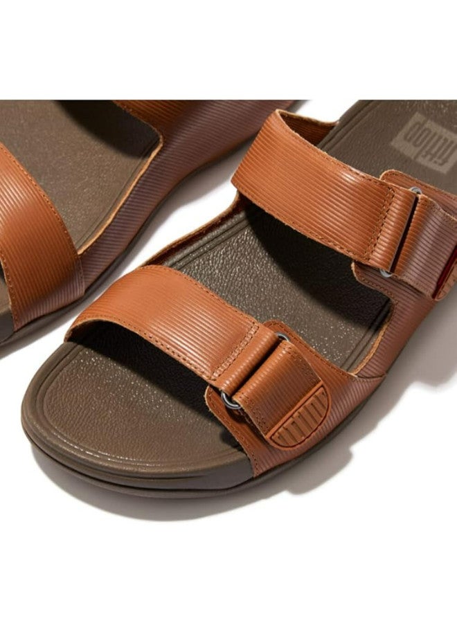 FitFlop 049-692 Fitflop Men Sandals Chi Stripe Embossed FM4-592 Tan - Image 4
