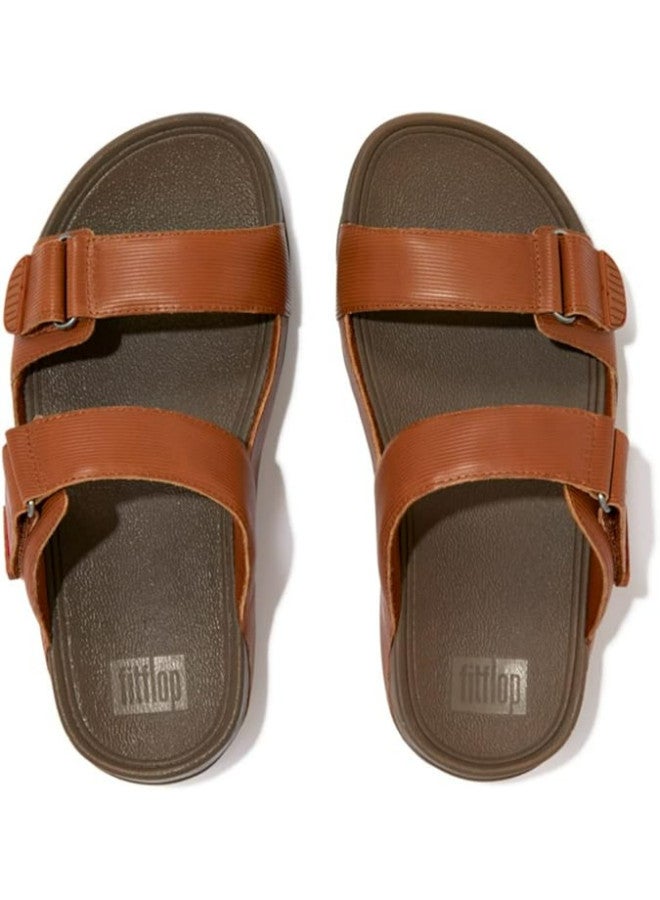 FitFlop 049-692 Fitflop Men Sandals Chi Stripe Embossed FM4-592 Tan - Image 2