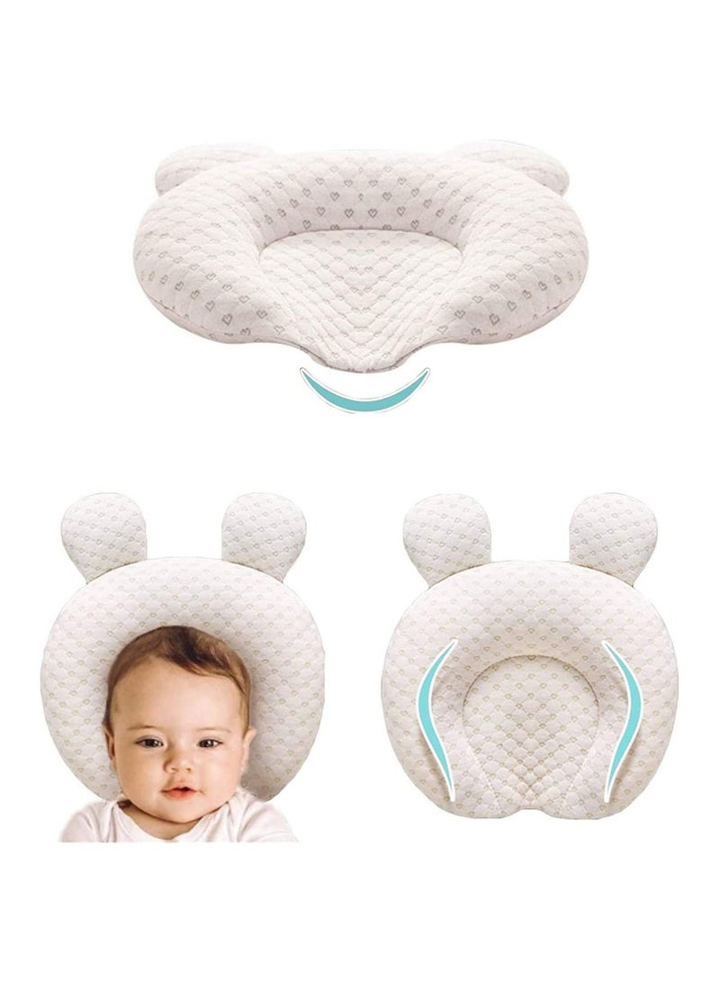 ULHYC Baby Pillow for Newborn Sleeping 0 to 12 Months Prevent Flat Head Nursery Shaping Infant Unisex Latex Pillow Protection Support for Daily Use and Baby Shower Gift - Image 1