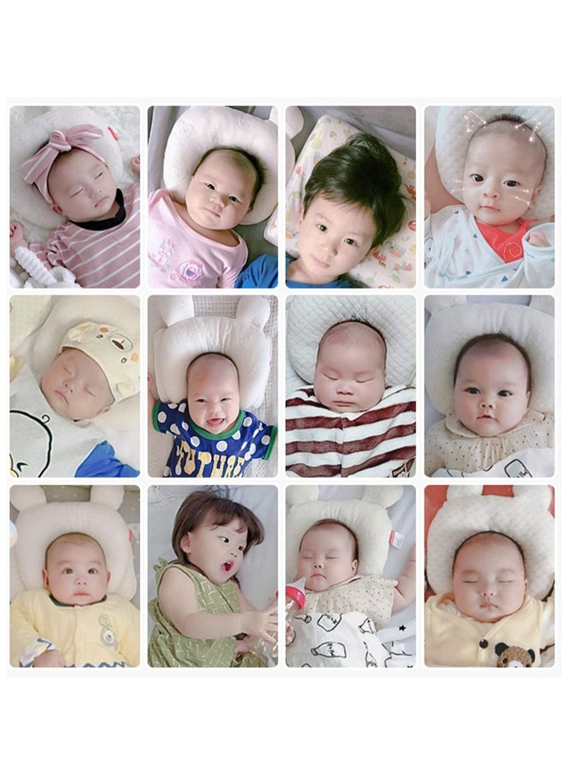 ULHYC Baby Pillow for Newborn Sleeping 0 to 12 Months Prevent Flat Head Nursery Shaping Infant Unisex Latex Pillow Protection Support for Daily Use and Baby Shower Gift - Image 5