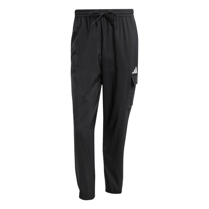 Adidas سروال جوجر كارجو بشعار صغير من أديداس - أسود-أبيض - Image 5