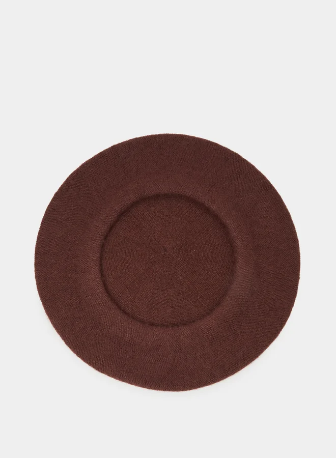 ستايلي Brown Plain Beret